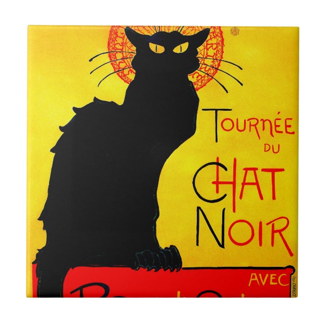 Le Chat Noir Vintage Tile (Front)