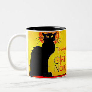 Le Chat Noir Vintage Two-Tone Coffee Mug