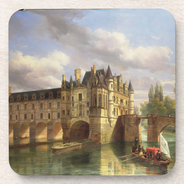 Le Chateau de Chenonceau, 1843 (oil on canvas) Coaster (Front)
