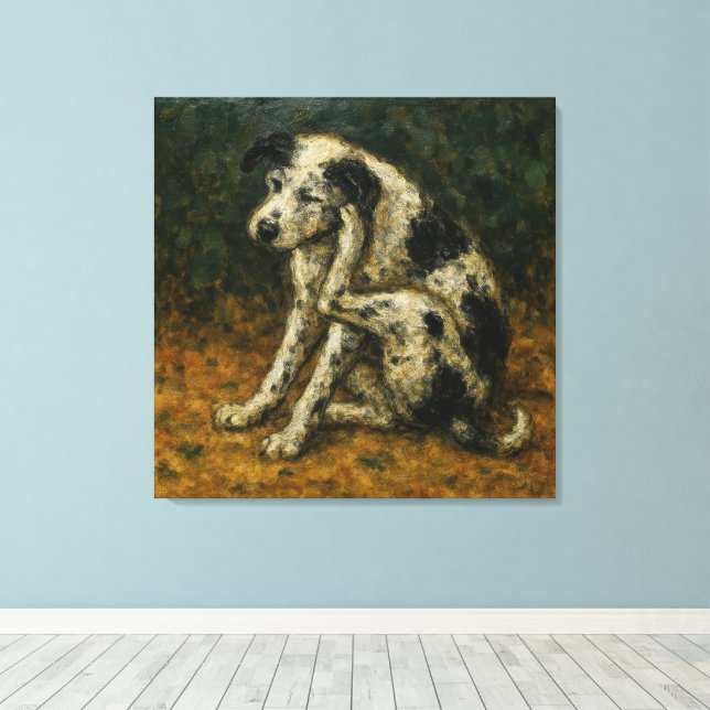 Le Chien Errant, In The Style Of Bonnard Canvas Print (Insitu(Wood Floor))