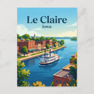 Le Claire Iowa Postcard