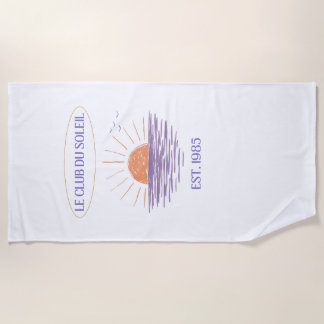 Le Club du Soleil Est 1985 Vintage Resort Beach Towel