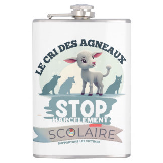 Le Cri des Agneaux : stop harcèlement scolaire Hip Flask