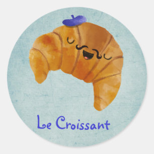 Le Croissant Classic Round Sticker