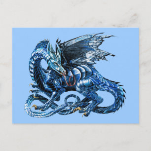 Le dragon bleu - postcard
