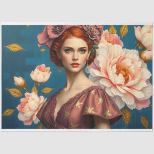 Le Femme Victorian Beauty Romance Fleur Decoupage  Tissue Paper