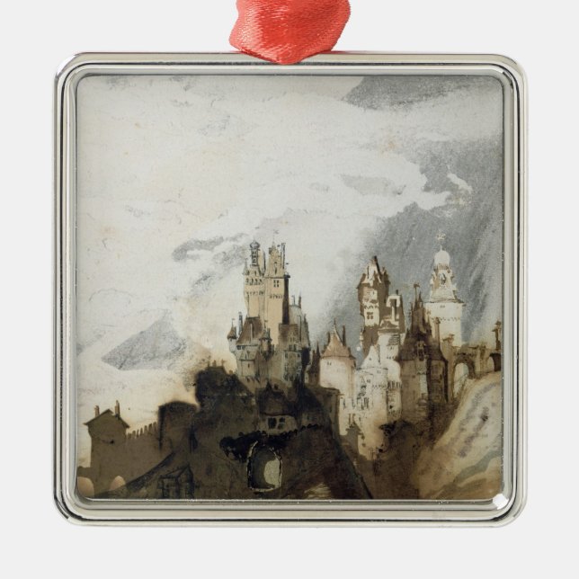 Le Gai Chateau Metal Tree Decoration (Front)