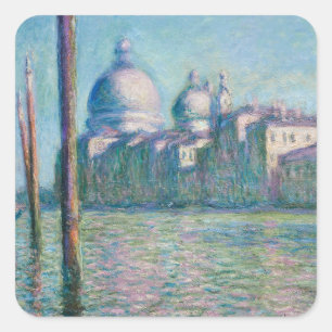 Le Grand Canal, Venice - Claude Monet fine art Square Sticker