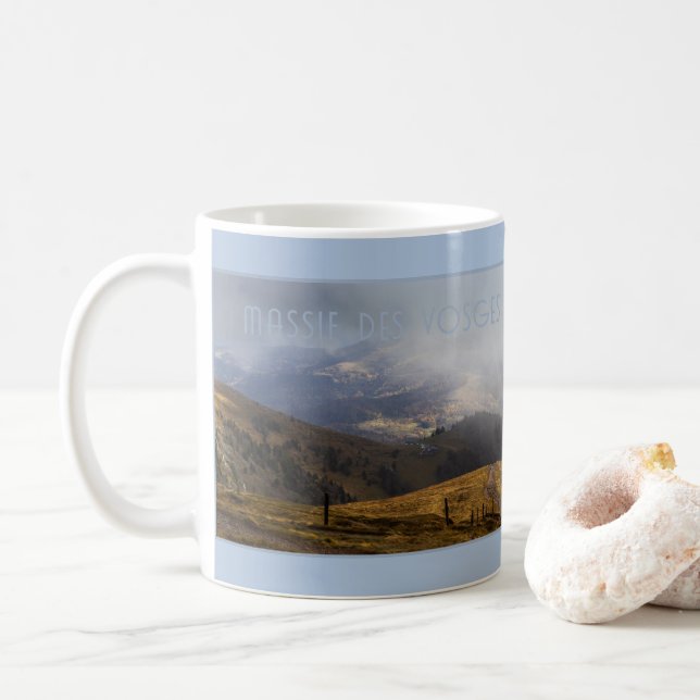Le Hohneck, Mountain View, Vosges, France Coffee Mug (With Donut)