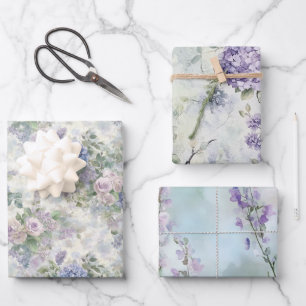 Le Jardin (the garden) Pretty Floral Wedding Wrapping Paper Sheet