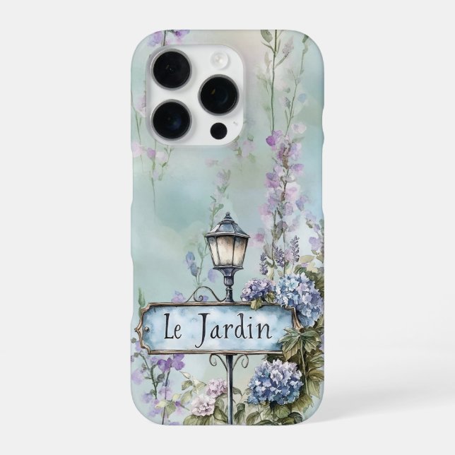 Le Jardin (the garden) Pretty Purple Flowers iPhone Case (Back)