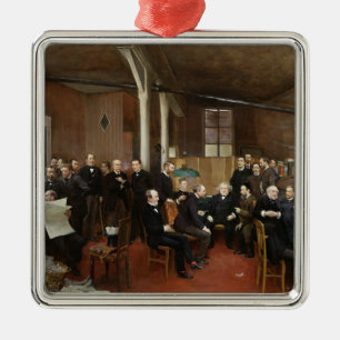 Le Journal des Debats, 1889 Metal Tree Decoration