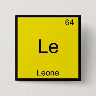 Le - Leone Funny Chemistry Element Symbol T-Shirt 15 Cm Square Badge
