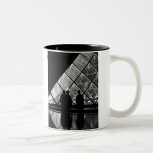 Le Louvre á nuit, Paris Two-Tone Coffee Mug
