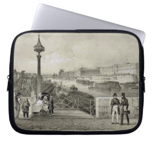 Le Louvre, engraved by Auguste Bry (engraving) Laptop Sleeve