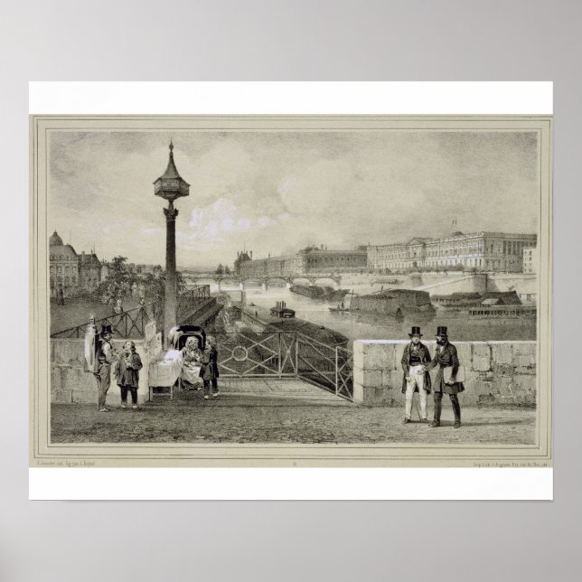 Le Louvre, engraved by Auguste Bry (engraving) Poster (Front)