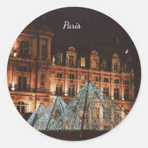 Le Louvre, Paris, France Classic Round Sticker
