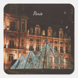 Le Louvre, Paris, France Square Sticker