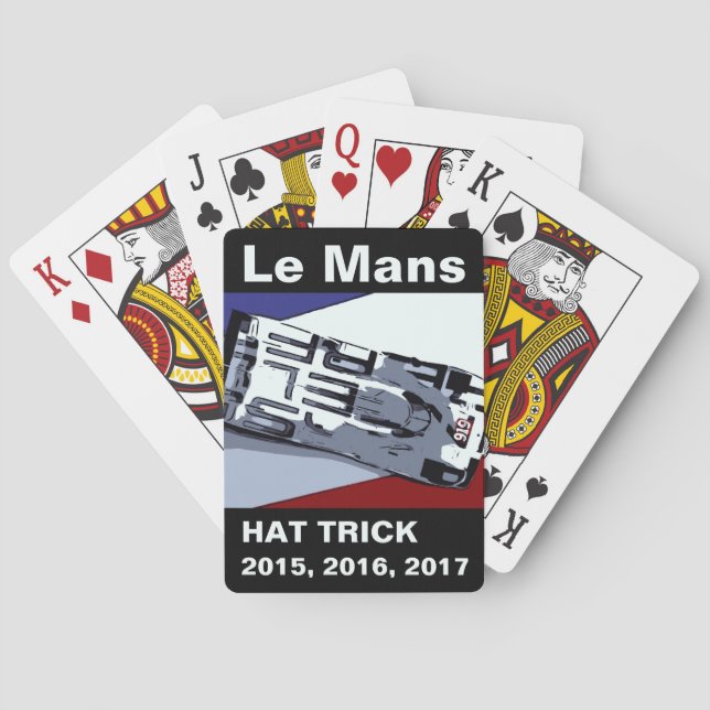 Le Mans HAT TRICK Playing Cards (Back)