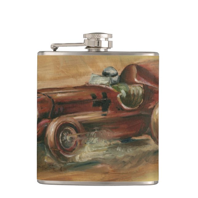 Le Mans Racecar by Ethan Harper Hip Flask (Front)