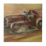 Le Mans Racecar by Ethan Harper Tile<br><div class="desc">Test your endurance with this painting of a racecar participating in the Le Mans sports race. An Ethan Harper original,  you can practically feel the wind jostle your clothes as the race races by. Fans of auto racing should buy a copy today!</div>