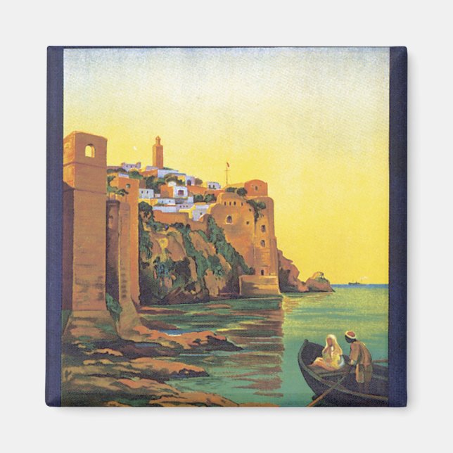 Le Maroc Vintage Travel Poster Magnet (Front)
