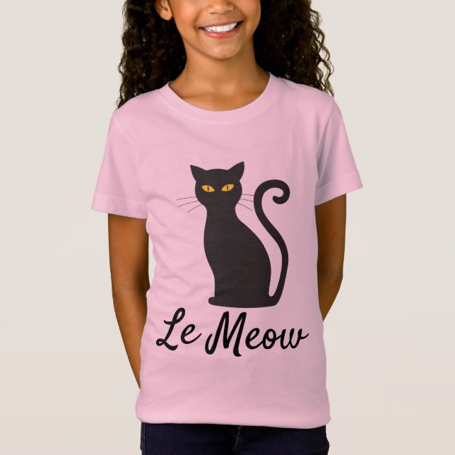 LE MEOW, FRENCH CAT T-Shirts (Front)