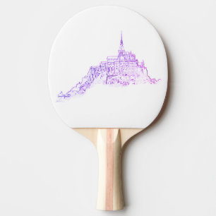 Le Mont Saint Michel France Architecture Sketch Ping Pong Paddle