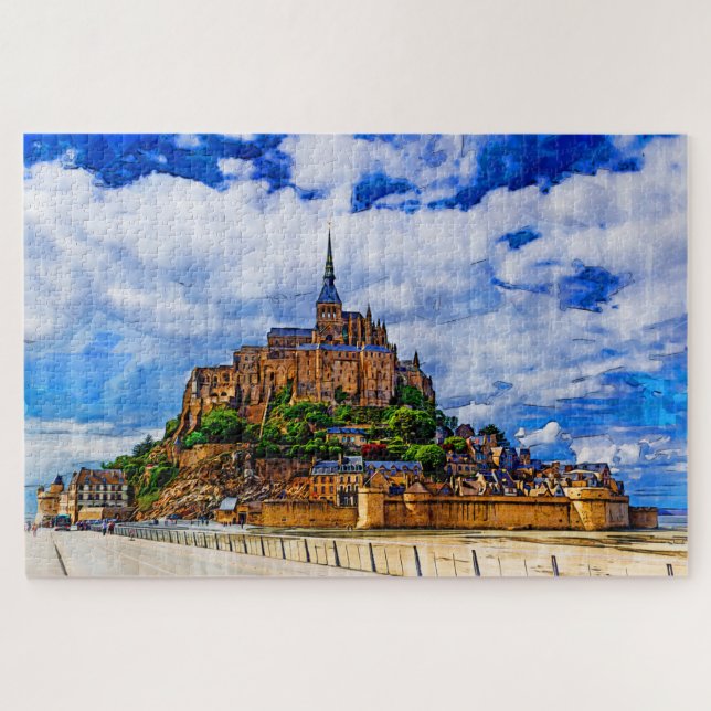 Le Mont Saint Michel, France Jigsaw Puzzle (Horizontal)