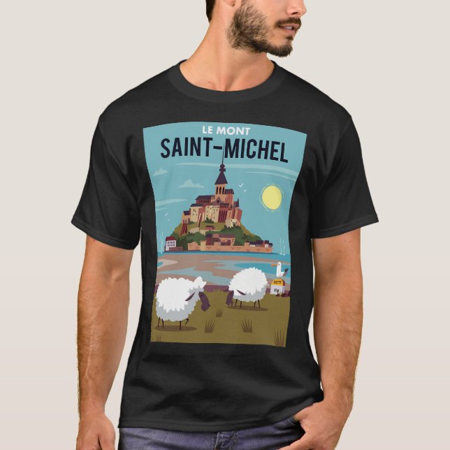 Le Mont Saint Michel Poster T-Shirt (Front)