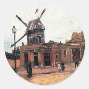 Le Moulin de la Galette by Vincent van Gogh Classic Round Sticker
