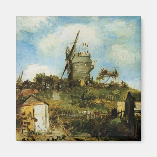 Le Moulin de la Galette by Vincent van Gogh Magnet (Front)