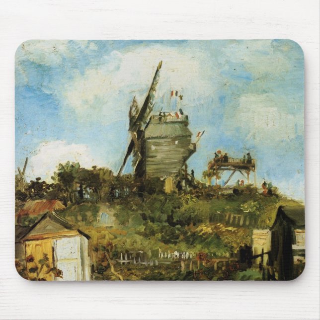 Le Moulin de la Galette by Vincent van Gogh Mouse Pad (Front)