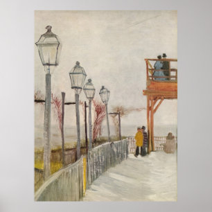 Le Moulin de la Galette Terrace, Montmartre (1886) Poster