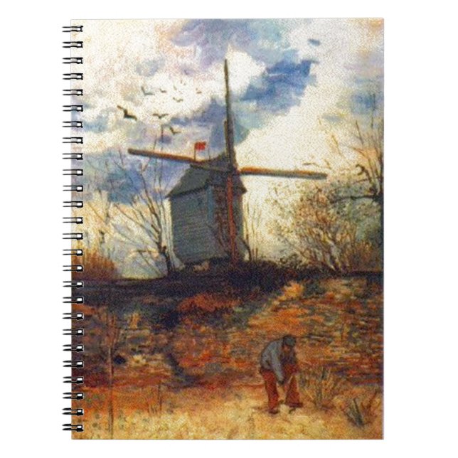Le Moulin de la Galette Van Gogh Spiral Notebook (Front)