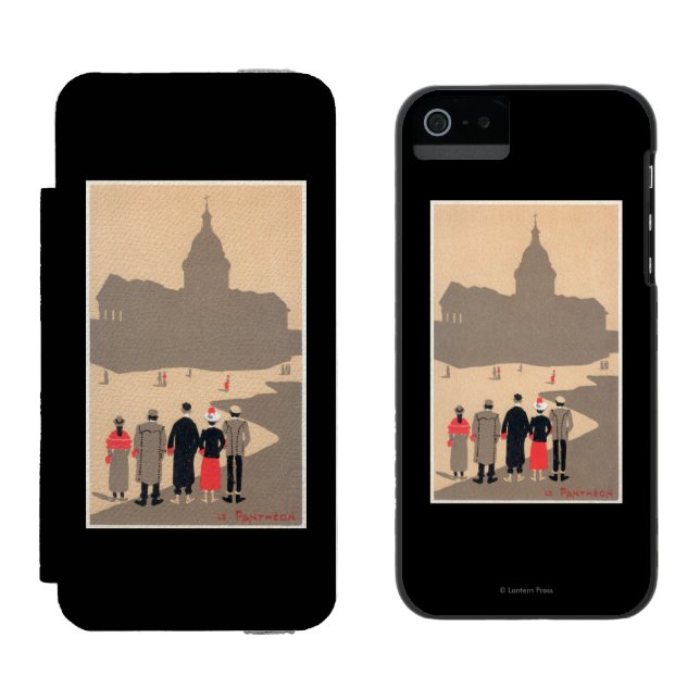 Le Pantheon Art Deco SceneParis, France Incipio iPhone Wallet Case (Side by Side)