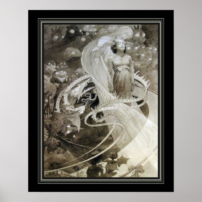 "Le Pater" Alphonse Mucha Art Nouveau Print (Front)