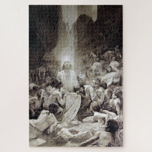 Le Pater - Illustrated Page by Alphonse Mucha E3 Jigsaw Puzzle