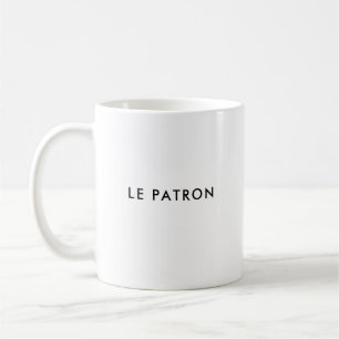 Le Patron The Boss Custom French Coffee Mug