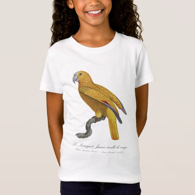 Le Perroquet Jaune ecaille de rouge  T-Shirt (Front)