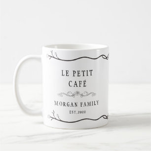 Le Petit Cafe Monogram Floral Mug