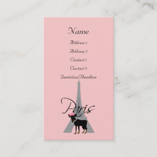 Le petit chien à Paris Business Card