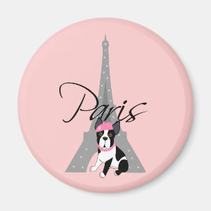 Le petit chien à Paris Magnet