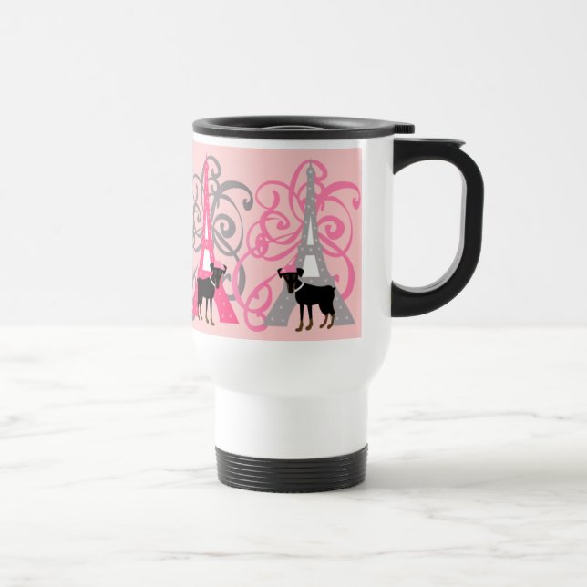 Le petit chien à Paris Travel Mug (Right)