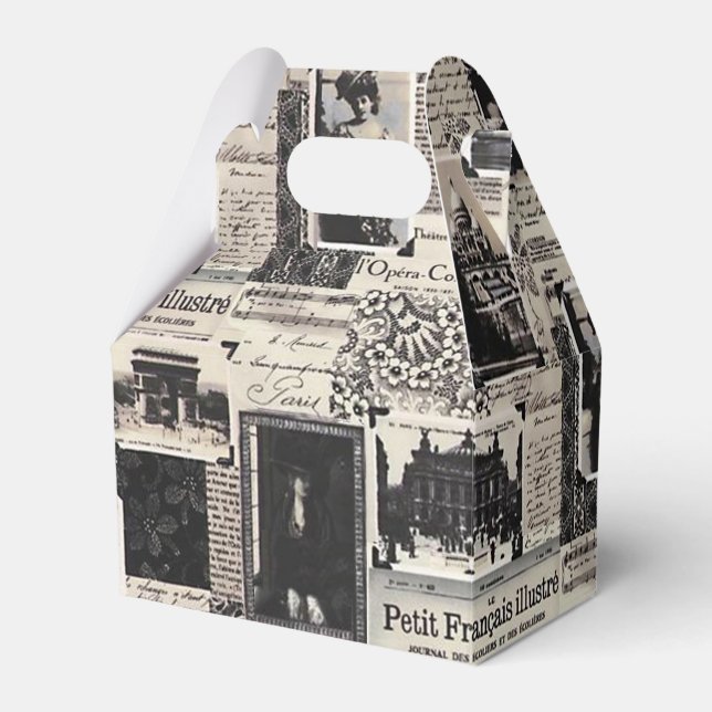 Le Petit Francais Illustre Favour Box (Front Side)