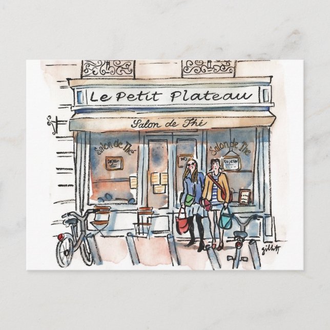 LE PETIT PLATEAU Paris Invitation Postcard (Front)