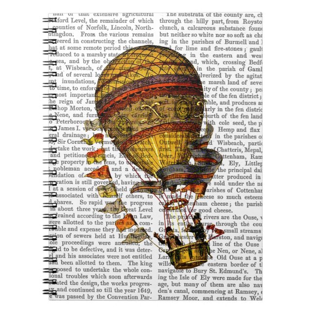 Le Pilote Hot Air Balloon Spiral Notebook (Front)