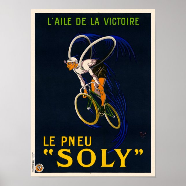 Le Pneu Soly France Vintage Poster 1922 (Front)