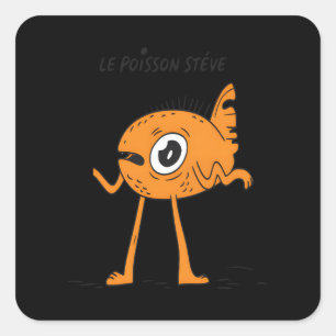 Le Poisson Steve Cute & Funny Square Sticker