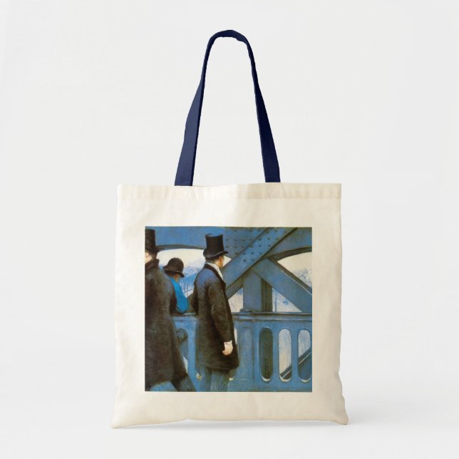 Le Pont de l'Europe by Gustave Caillebotte Tote Bag (Front)